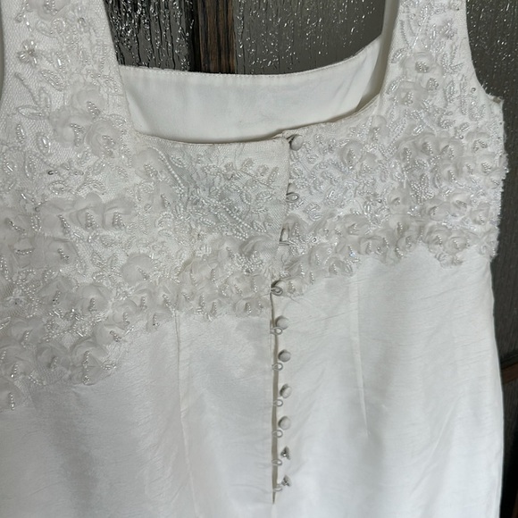 BHLDN Meadow Embellished Square-Neck Mini Dress - size 16 - Picture 8 of 12